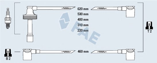 FAE 85480 Ignition Cable Kit